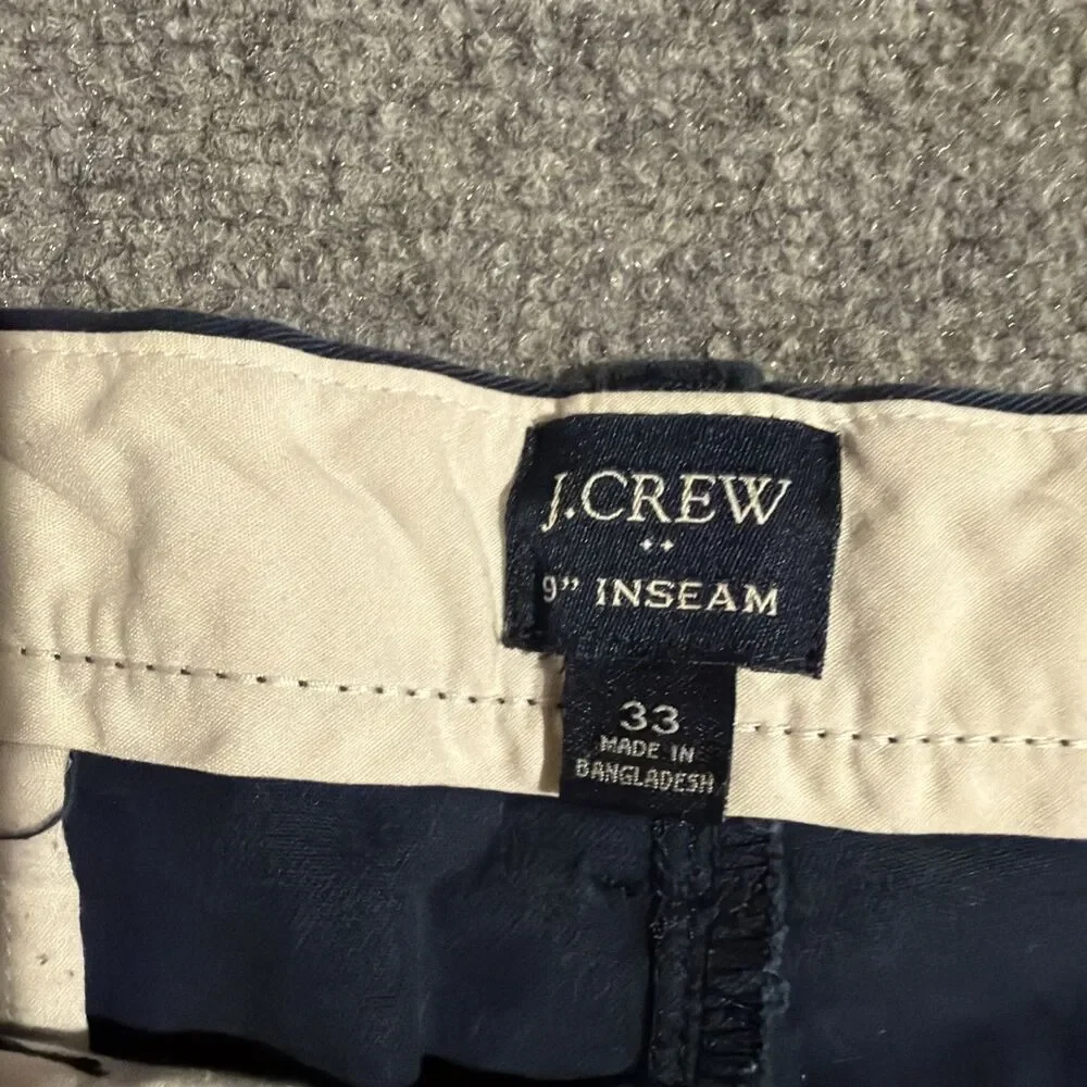 J.CREW Cotton Chino Shorts Mens Size 33 Blue 9